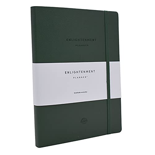 Enlightenment Planner / Carnet de Notes Mensuel Hebdomadaire Non Daté 12 Mois, Calendrier & Journal de Productivité / Suivre & Augmenter la Productivité Bonheur Passion But Humeur Méditation & Réflexion