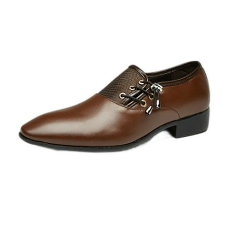 Rrunsv Shoes for Men Men S Dress Shoes Formal Leather Oxford Shoes Classical Business Shoes Brown 44