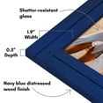 thumbnail image 6 of Americanflat 5x7 Picture Frame Polished Crystal Clear Glass Hampton Collection Distressed Frames - Navy Blue, 6 of 8