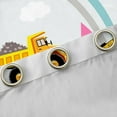 thumbnail image 4 of Feelyou Construction Truck Kids Black Out Curtains, Cute Rainbow Curtains Pack of 2 (42x63 Each), Cartoon Vehicle Theme Bedroom Curtains, Blackout Curtains Home Decor, 4 of 6