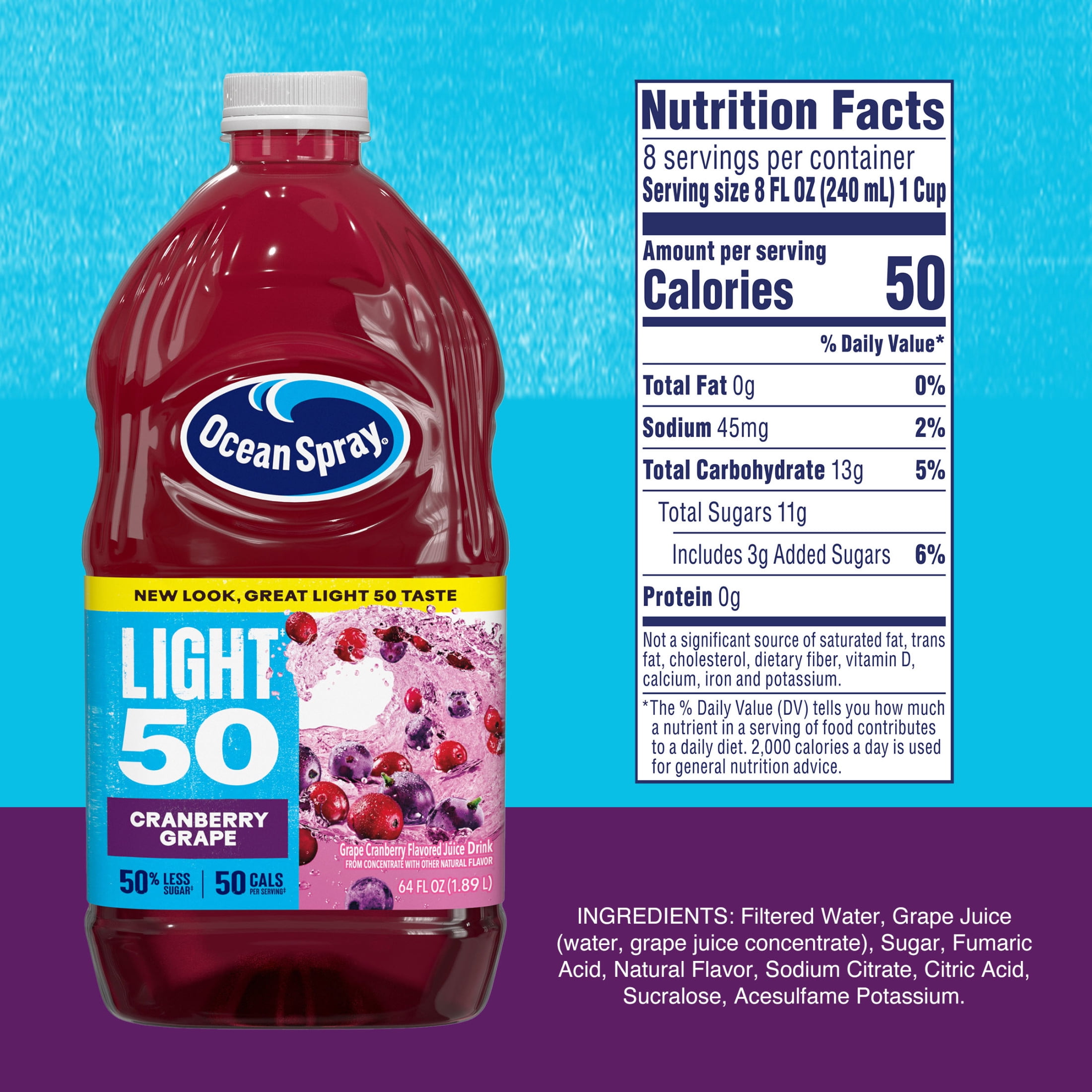 Ocean Spray® Light‡ 50 Cran-Grape ™ Cranberry and Grape Juice Drink