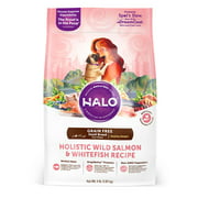 HALO Small Breed Adult Dog Food - Natural, Grain Free, Holistic Wild Salmon & Whitefish Recipe