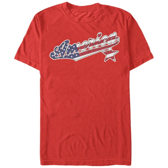 Men's Lost Gods Fourth of July America Star Graphic Tee Red Large