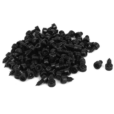 

3mm x 6mm Thread Carbon Steel Hexagon Head Self Tapping Screws 100 Pcs