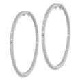 thumbnail image 2 of Sterling Silver Rhodium-plated Diamond In & Out Hoop Earrings Q-QE12251, 2 of 2