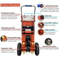 thumbnail image 3 of Orange Hand Trucks - 880lbs Capacity Electric Stair Hand Trucks 1200W Heavy Duty Stair Climber Trolley with Safety Rope and Solid Wheel for Moving Furni ture Logistics Warehous, 3 of 9