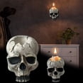 thumbnail image 3 of Gothic Skull Candle Holder for Halloween,Spooky Simulated Skeleton Candlestick Holders Crafts,for Halloween Home Party Graveyard Outdoor Bar Decoration, 3 of 5