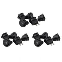 15Pcs SPST Black Button On/ Round Rocker Switch AC 6A/250V 10A/125V