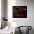thumbnail image 3 of ONETECH - Red Rose Picture Wall Art Black and Red Flower Canvas Painting Artwork Modern Floral Artwork for Home Bedroom Farmhouse Decor, 3 of 4