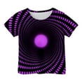 thumbnail image 3 of Boys Shirts Size 10-11 Purple Fashion Cool 3D Graphic Short Sleeve T-Shirts Gift Trendy Kid Shirt Casual Crewneck Soft and Breathable Shirts Pullover Tops Daily Wear, 3 of 3