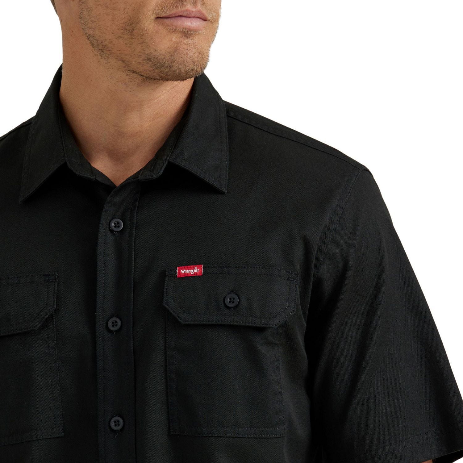 Short Sleeve Foundation River Solid Twill Relaxed Fit Shirt