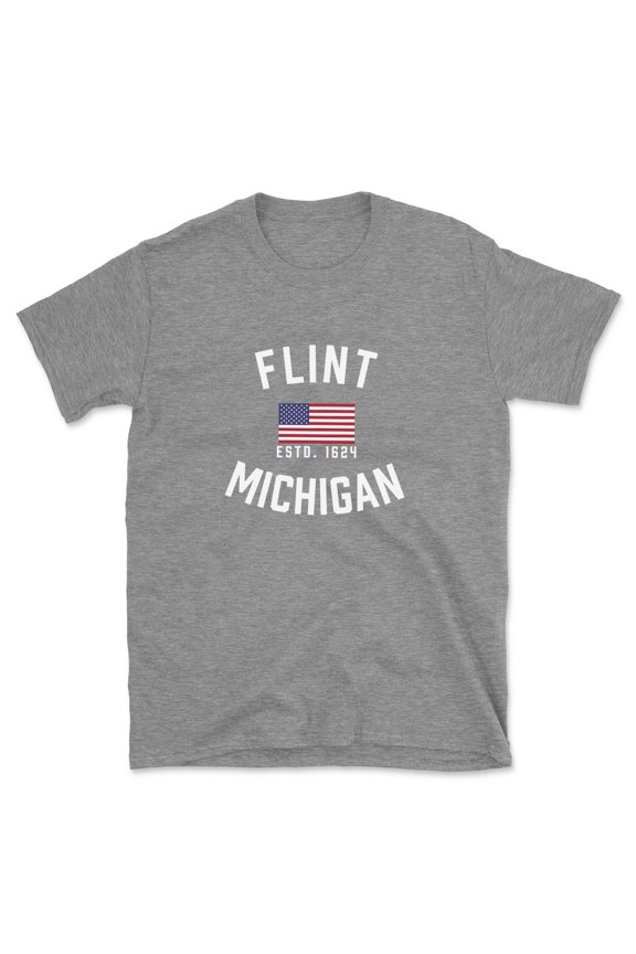 Flint Michigan Patriot Men's Cotton T-Shirt