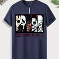 thumbnail image 1 of Patrón de miedo Impresión gráfica Top creativo para hombres, camiseta casual de manga corta con cuello redondo, ropa de hombre para actividades al aire libre en verano, 1 of 4