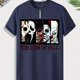 thumbnail image 1 of Scary Pattern Graphic Print Men's Creative Top, Casual Short Sleeve Crew Neck T-shirt, Men's Clothing For Summer Outdoor, 1 of 5