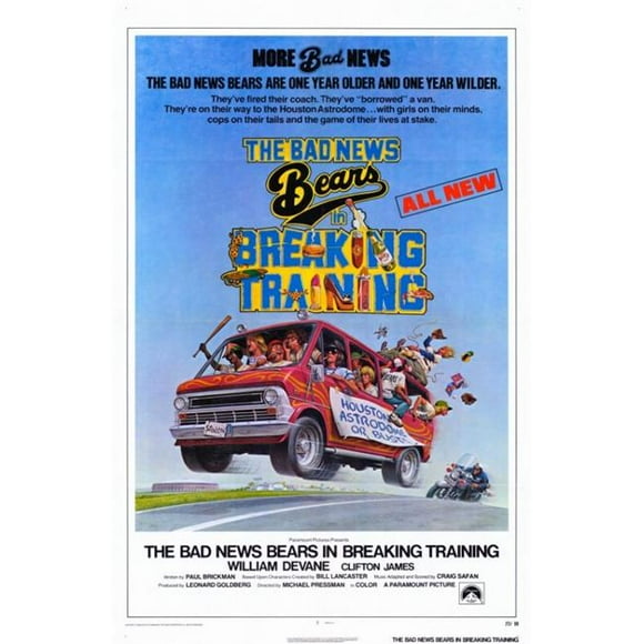 Pop Culture Graphics MOVGG2172 The Bad News Bears & The Bad News Bears in Breaking Training Movie Poster Print, 27 x 40