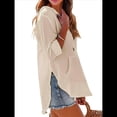 thumbnail image 3 of Sudadera con Capucha para Mujer, de Larga, Cuello en V y Bolsillos, para Playa Albaricoque XL, 3 of 8