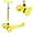Yellow, variant on WYDK Kids Mini Kick Scooter Toy w/ Light-Up Wheels, Height Adjustable T-Bar, Foot Break - Black