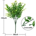 thumbnail image 2 of Morttic 6 Bundles Artificial Boxwood Stems Faux Plants Grass UV Resistant Fake Greenery Plastic Shrubs for Indoor Outdoor Window Home Garden Decoration, 2 of 7