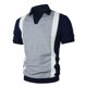 thumbnail image 5 of Ceisia Men's Polo Shirt | Slim Fit Short Sleeve Color Block Patchwork Stripe Polo | Breathable Wrinkle-resistant (Multiple Combinations) Gift, 5 of 7