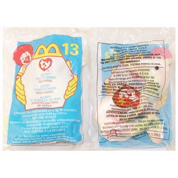 TY McDonald's Teenie Beanie - #13 NEON the Seahorse (2000) (4.5 inch)