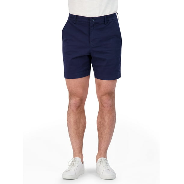 Chaps Men's Coastland Wash FlatFront Shorts with Stretch 9" Inseam