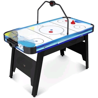 FCOUMY Mesa De Hockey Aire De 4 Pies - Con Marcador Digital, 2 Discos Y 2 Pushers - Ideal Para Adultos Y Niños - Juego De Interior