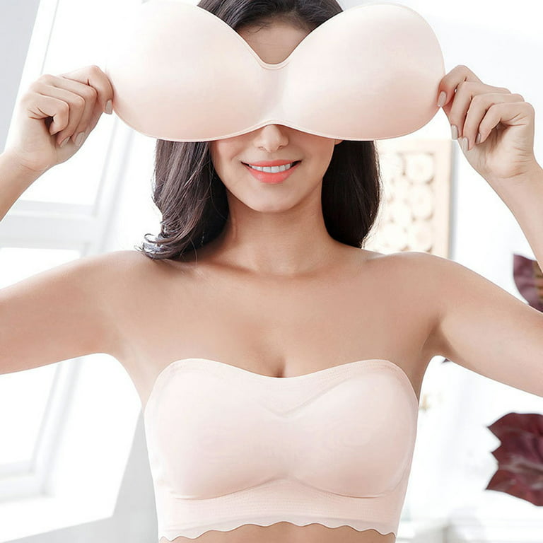 Sexy The Low Back Strapless Bras For Women Seamless Push Up Underwire Plus  Size Anti Slip Bra Solid Color Female Lingerie - AliExpress