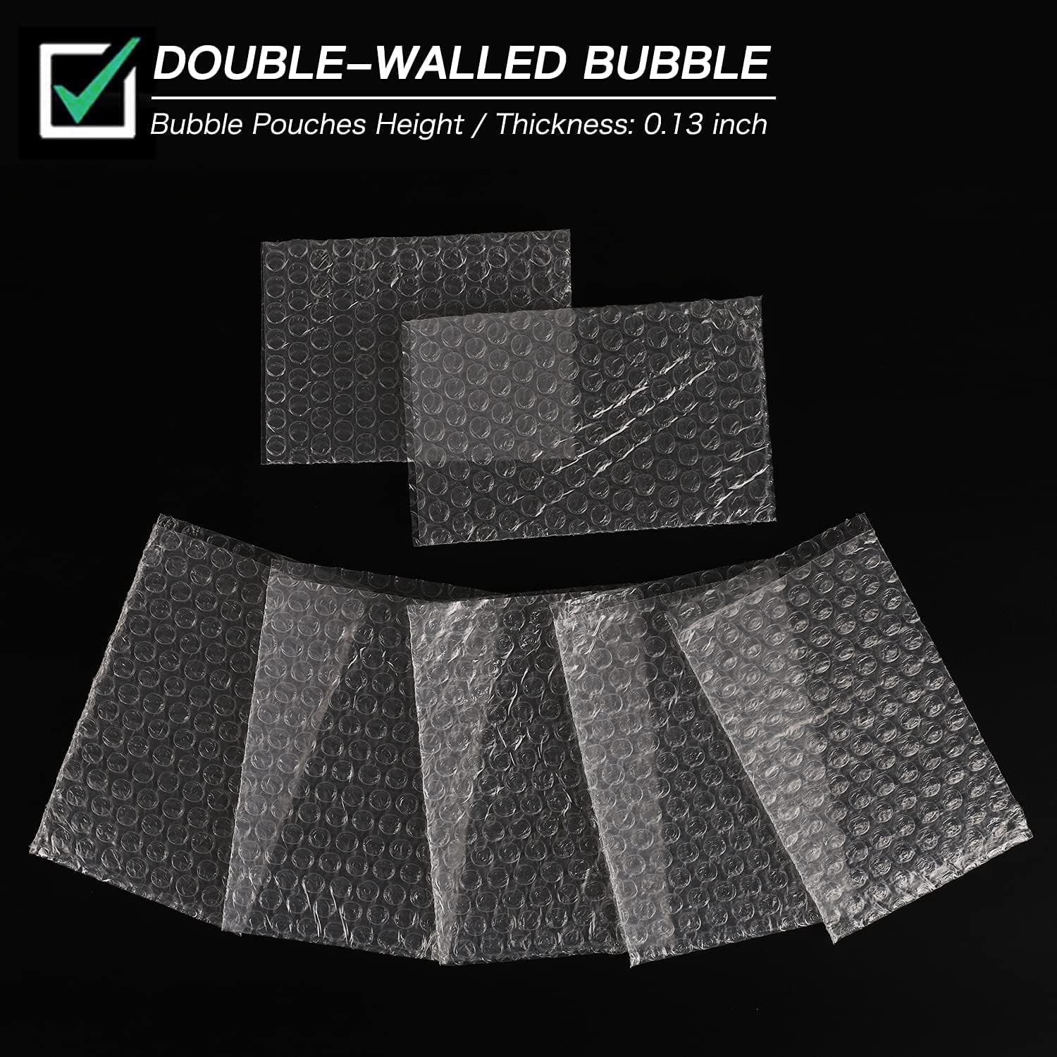 Bubble Cushion Wrap Pouches, 8x10 Inches Bubble Out Bag, Double Walled Cushioning Bags Thickening Shockproof Foam Bags for Shipping, Storage, and Moving - 50pcs