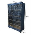 thumbnail image 2 of Covered Living Storage Shelving Unit Cover, fits racks 48"W x 18"D x 72"H, One Side See Through Panel, Dusty Blue, 2 of 3