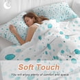 thumbnail image 4 of 3 Piece Turquoise Polka Dot Duvet Cover Set Full Size,Microfiber Comforter/Quilt Cover with Corner Ties and 2 Pillowcases,Modern Art Abstract Watercolor Dot All Season Bedding with Zipper Closure, 4 of 8