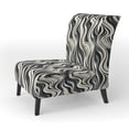 thumbnail image 3 of Designart "Zebra Elegance In Monochrome I" White Zebra Upholstered Accent Chair - Modern Arm Chair For Living Room, 3 of 5