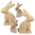 thumbnail image 4 of FRCOLOR Cute Unfinished Wooden Bunny for DIY Crafts and Desk Decoration Smooth Wood Brown Pieces, 4 of 8