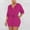 *Hot Pink, variant on Women's V Neck Short Sleeve Drawstring Waist Loose Fit Romper ,Casual Summer Jumpsuit Shorts Red,Womens Plus S