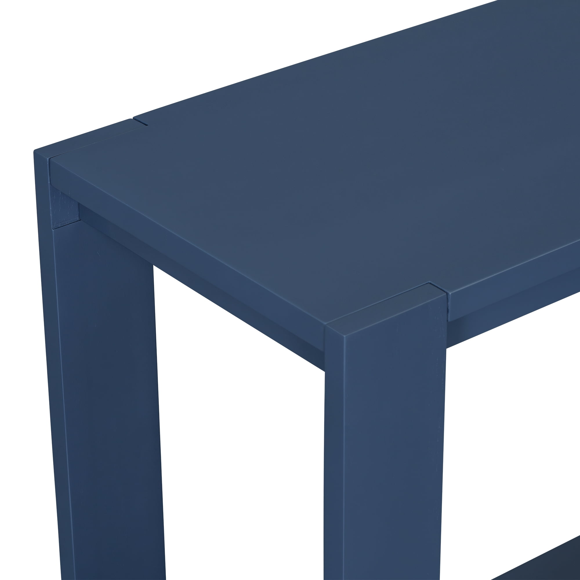 Euroco 59.8" Long Console Table, Entryway Table Narrow Sofa Behind Couch with Bottom Shelf for Foyer Hallway Living Room,Navy Blue