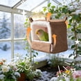 thumbnail image 5 of fsxdhpcsgfc Parrot Warm Lined Winter Cold Proof Hanging Birdhouse Cozy Sleeping Bed For Budgies Lovebirds Winter Pet Swing Outdoor Pet Feeding Station Small Wooden Pethouses Window Pethouse Hook, 5 of 5
