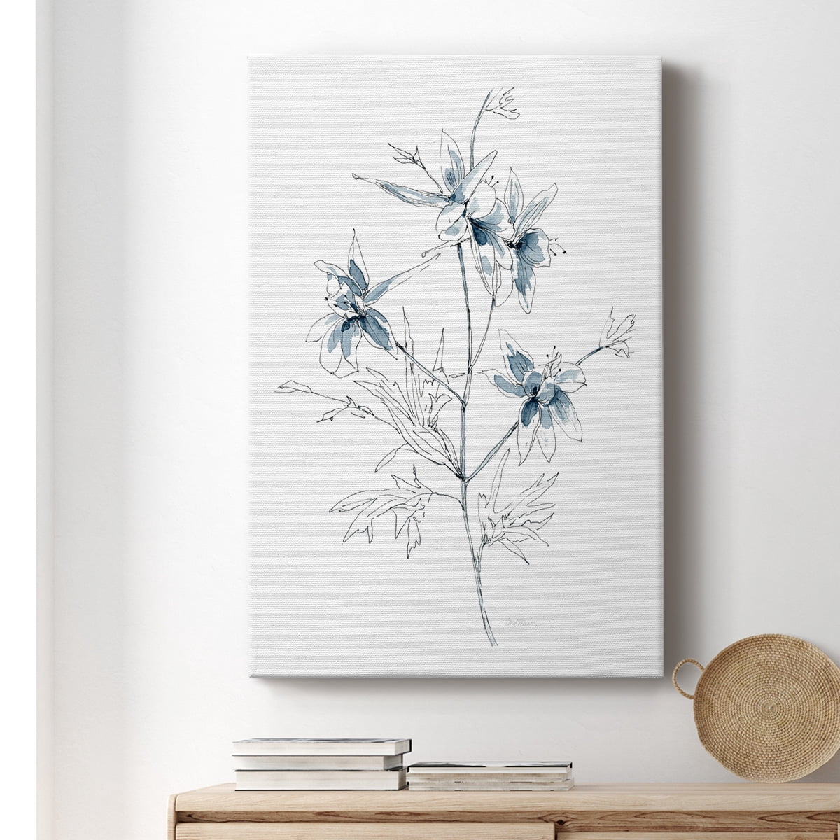 Indigo Sketch II Premium Gallery Wrapped Canvas - Ready to Hang