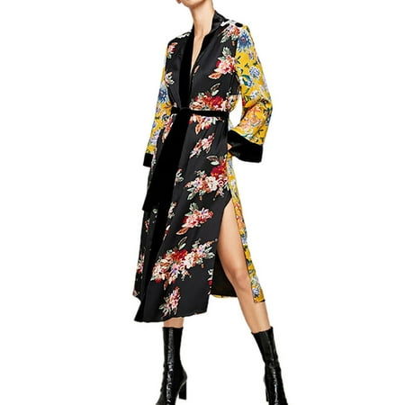 

Women s Bohe-Mia Floral Tassel Long Kimono Oversized Shawl Tops Long Sleeve Cardigan Tie Large Loose Pajama Jacket Black S Pjs For Women Teddy Lingerie For Women1051
