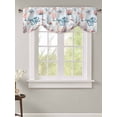 thumbnail image 2 of Tie Up Valance Curtain for Kitchen,Watercolor Oxygen Coral Shell Rod Pocket Short Curtains Adjustable Tie-Up Shade Valances,Marine Life Seamitter Window Treatment for Bathroom Living Room Bedroom, 2 of 8