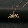 thumbnail image 3 of Custom Crown Name Necklace Personalized Choker Custom Name Lobster Clasp Necklace Handmade Nameplate Pendant Necklaces, 3 of 5