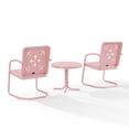 thumbnail image 6 of Crosley Furniture Azalea 3Pc Retro Outdoor 2 Chair & Table Set in Pink Gloss, 6 of 10