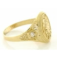 thumbnail image 3 of 14k Solid Yellow Gold Zodiac CZ Ring - Leo, 3 of 5