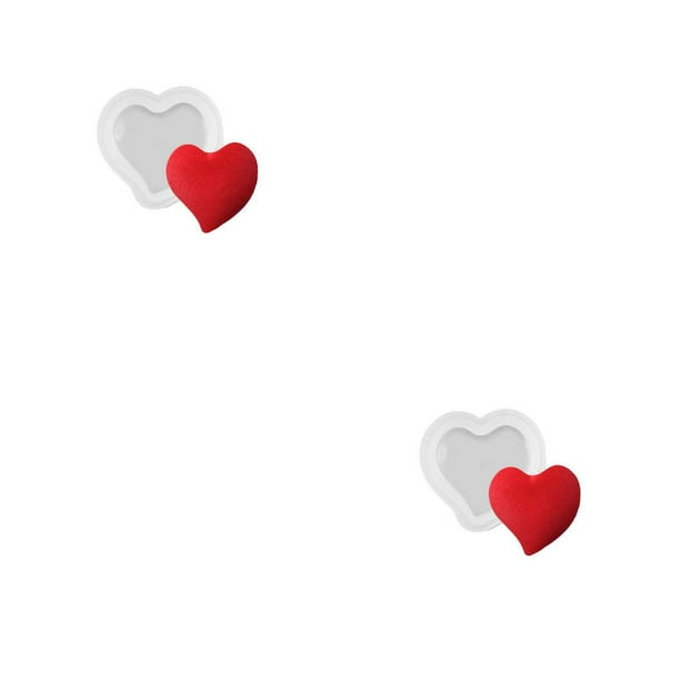 Matsuzay Molde de silicona Corazón Amor Postre Flexible Fondant Moldes de jabón Decoración corazón pequeño 2Conjunto