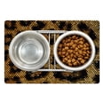 thumbnail image 1 of Psychedelic Pet Mat for Food and Water, Leopard Motif with Digital Dots and Trippy Forms Graphic Art, Non-Slip Rubber Mat for Dogs and Cats, 18" X 12", by Ambesonne, 1 of 2