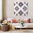 thumbnail image 5 of Purple Wall Art Painting on Canvas, Southwest Boho Abstract Gray Geometric Canvas Art Home Prints Wall Art Framed Modern Artwork for Living Room Bedroom Wall Decor 20x20in, 5 of 9