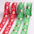 thumbnail image 4 of Homeholiday 25mm Christmas Ribbon 10Yards Printed Xmas Tree Festival Grosgrain Ribbons Decoration Gift Wrapping, 4 of 8