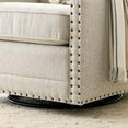 thumbnail image 7 of Armchair Accent Swivel Chair, Fabric, Beige, Modern Contemporary Urban Design, Living Lounge Room Hotel Lobby Hospitality, 7 of 7