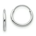 thumbnail image 1 of 14k White Gold Endless Hoop Earrings Round, 1 of 7