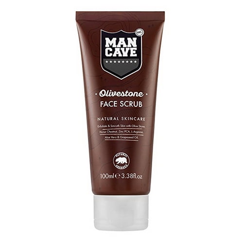 ManCave Olivestone Natural Skin Care Face Scrub, 3.38 Oz