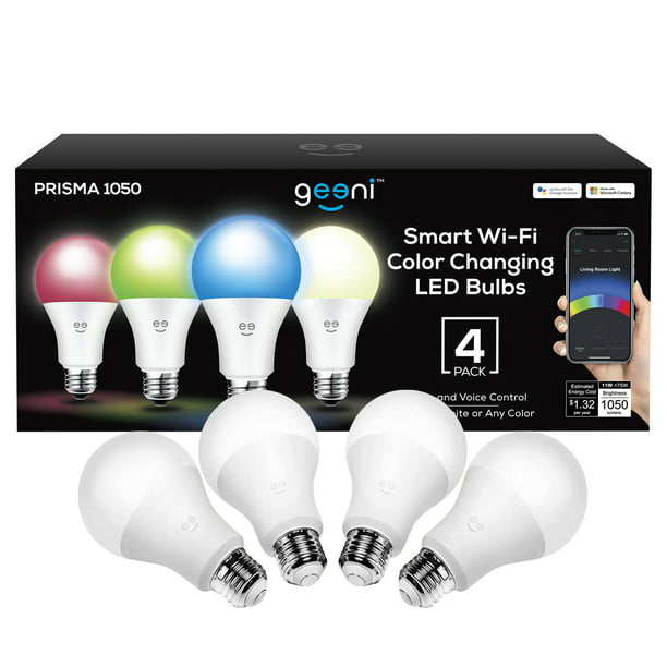 GN-BW944-999 4Pk Smart LED White Light Bulb A21 - Walmart.com