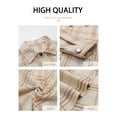 thumbnail image 4 of ONLYSHE Womens Plaid Shirts Shacket Jacket Long Sleeve Button Down Cardigan Boyfriend Shirt Coats, 4 of 7